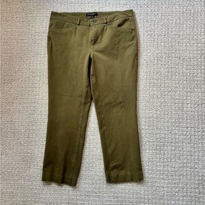 Banana Republic straight leg trousers, olive, size 8